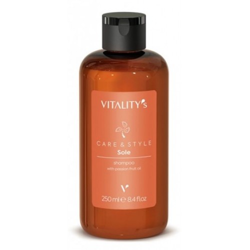 VITALITY'S Sole - Sampon hidratant pentru vara dupa soare cu fructul pasiunii  92% ingrediente naturale - Sole Shampoo 250ml